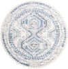 Savannah Elegance Collection Area Rug -  Tybee (Ivory Aqua) Round Ivory Aqua  lifestyle 14