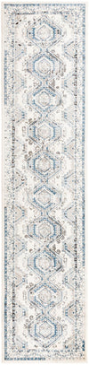 Savannah Elegance Collection Area Rug -  Tybee (Ivory Aqua) Runner Ivory Aqua  lifestyle 52