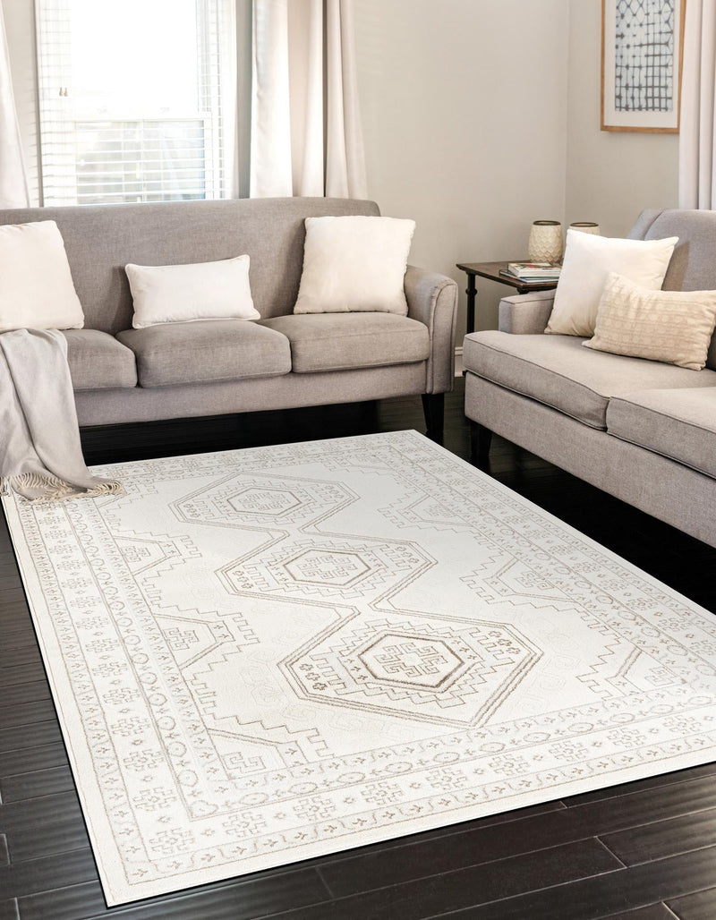 Savannah Elegance Collection Area Rug -  Tybee (Ivory) Rectangle Ivory  lifestyle 5