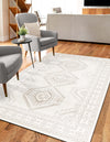 Savannah Elegance Collection Area Rug -  Tybee (Ivory) Rectangle Ivory  lifestyle 6