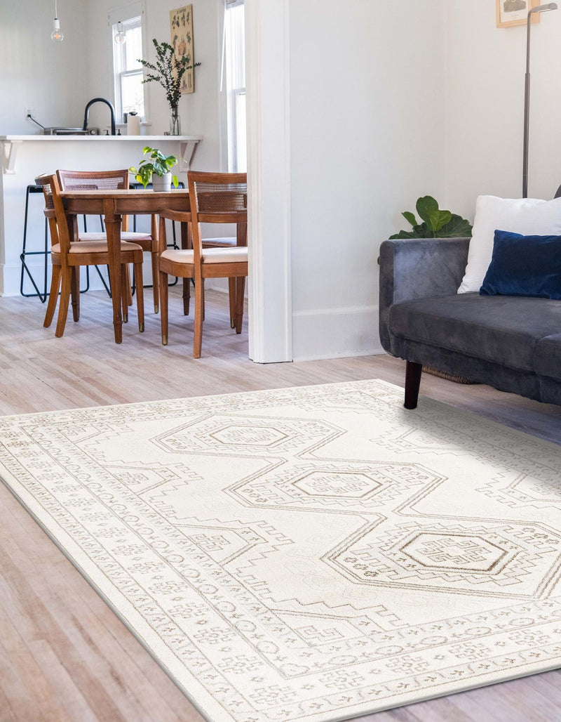 Savannah Elegance Collection Area Rug -  Tybee (Ivory) Rectangle Ivory  lifestyle 10