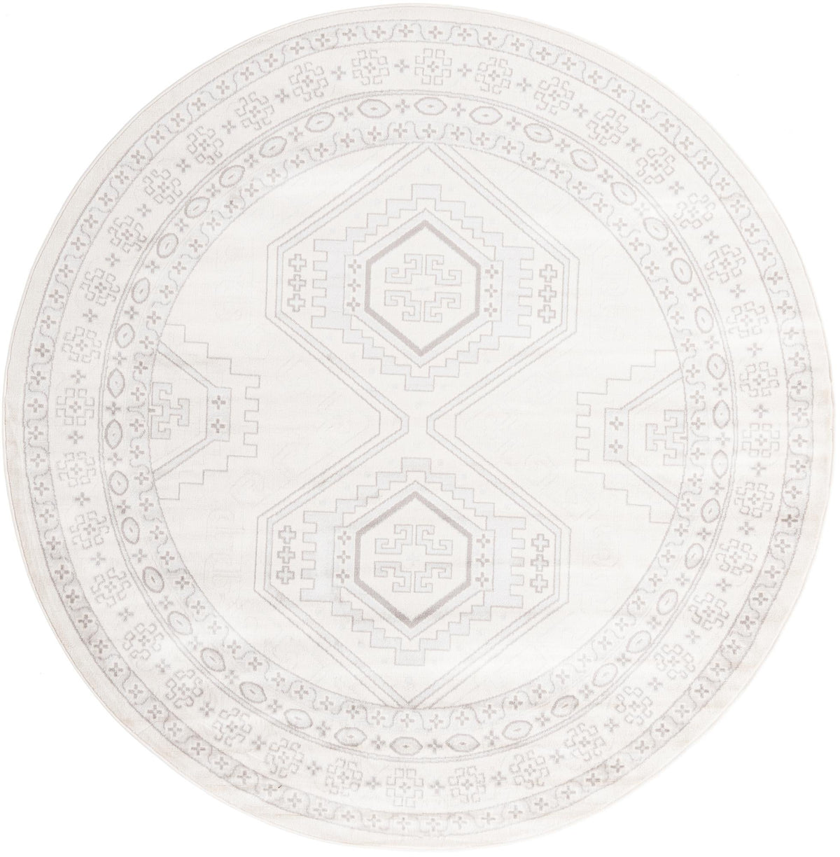 Savannah Elegance Collection Area Rug -  Tybee (Ivory) Round Ivory  lifestyle 9