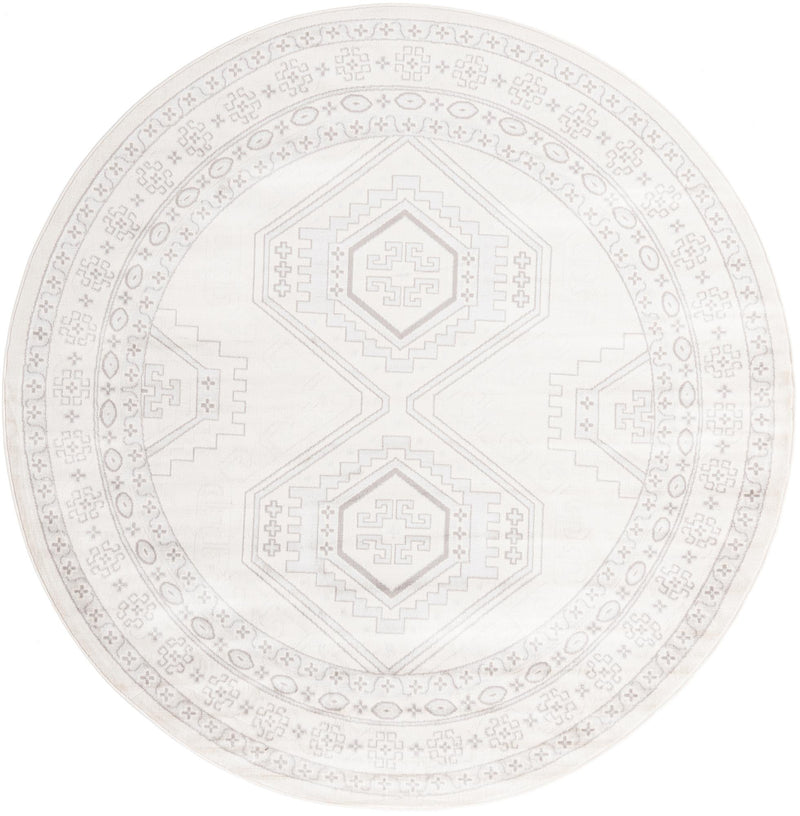 Savannah Elegance Collection Area Rug -  Tybee (Ivory) Round Ivory  lifestyle 9