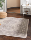 Savannah Elegance Collection Area Rug -  Tybee (Ivory) Square Ivory  lifestyle 15