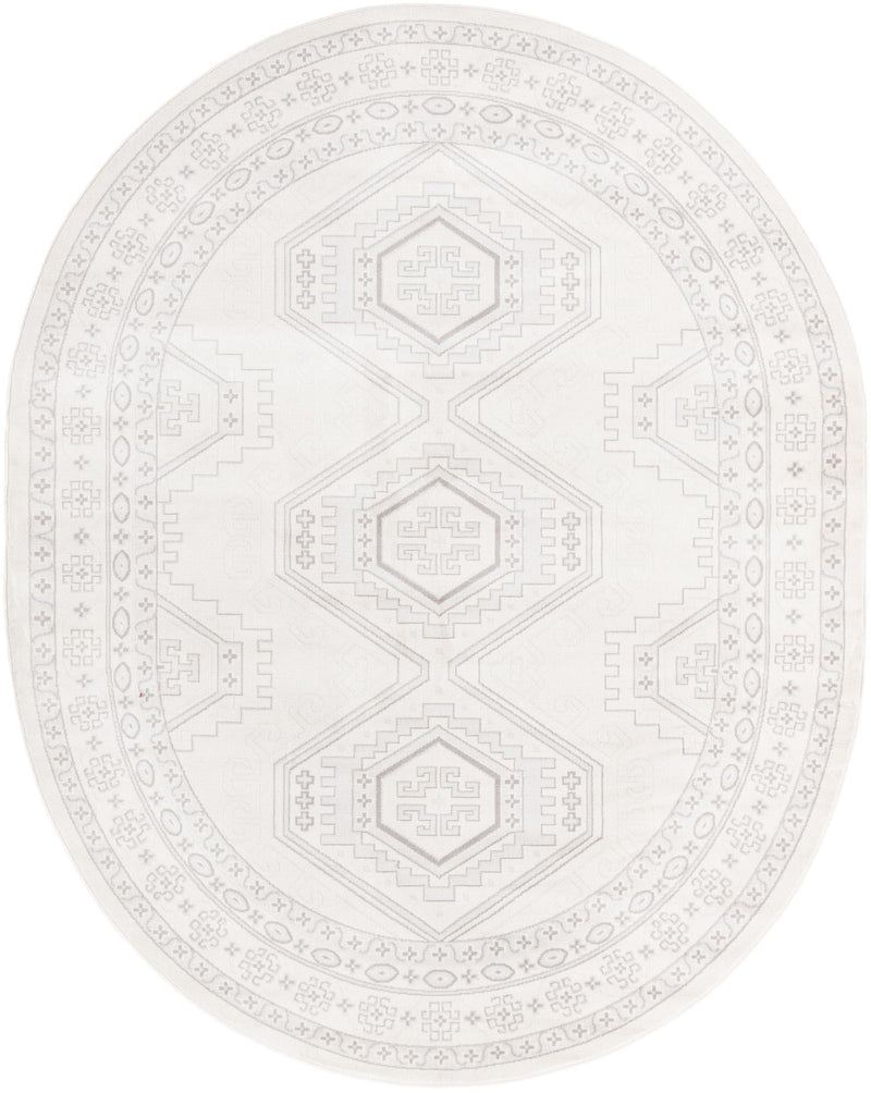 Savannah Elegance Collection Area Rug -  Tybee (Ivory) Oval Ivory  lifestyle 11