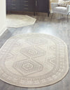 Savannah Elegance Collection Area Rug -  Tybee (Ivory) Oval Ivory  lifestyle 16