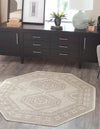 Savannah Elegance Collection Area Rug -  Tybee (Ivory) Octagon Ivory  lifestyle 17