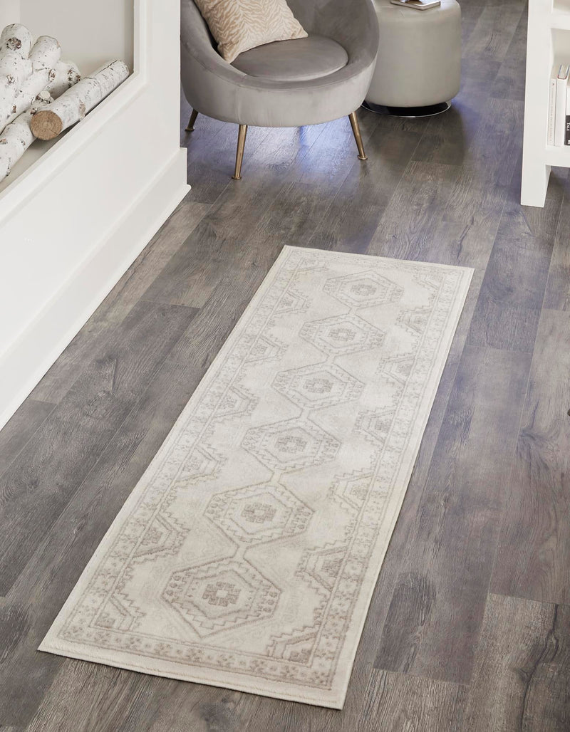 Savannah Elegance Collection Area Rug -  Tybee (Ivory) Runner Ivory  lifestyle 18