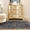 Seville Stripes Collection Area Rug -  Malaga (Navy Blue) Square Navy Blue  lifestyle 72