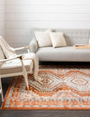Savannah Elegance Collection Area Rug -  Tybee (Terracotta) Rectangle Terracotta  lifestyle 2