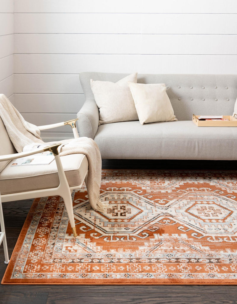 Savannah Elegance Collection Area Rug -  Tybee (Terracotta) Rectangle Terracotta  lifestyle 2