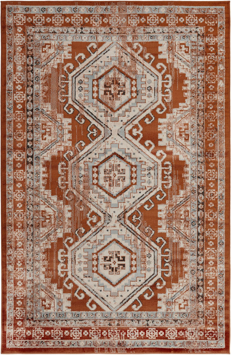 Savannah Elegance Collection Area Rug -  Tybee (Terracotta) Rectangle Terracotta  lifestyle 2