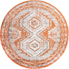 Savannah Elegance Collection Area Rug -  Tybee (Terracotta) Round Terracotta  lifestyle 10