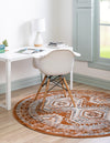 Savannah Elegance Collection Area Rug -  Tybee (Terracotta) Round Terracotta  lifestyle 15