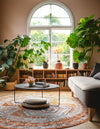 Savannah Elegance Collection Area Rug -  Tybee (Terracotta) Round Terracotta  lifestyle 59