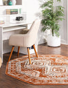 Savannah Elegance Collection Area Rug -  Tybee (Terracotta) Octagon Terracotta  lifestyle 18