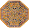 Seville Stripes Collection Area Rug -  Malaga (Yellow) Octagon Yellow  lifestyle 40