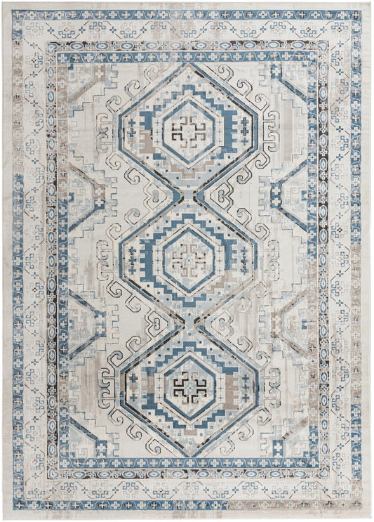 Savannah Elegance Collection Area Rug -  Tybee (Gray Blue) Rectangle Gray Blue Main
