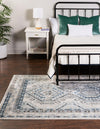 Savannah Elegance Collection Area Rug -  Tybee (Gray Blue) Rectangle Gray Blue  lifestyle 2