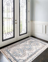 Savannah Elegance Collection Area Rug -  Tybee (Gray Blue) Rectangle Gray Blue  lifestyle 6