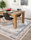 Savannah Elegance Collection Area Rug -  Tybee (Gray Blue) Rectangle Gray Blue  lifestyle 8