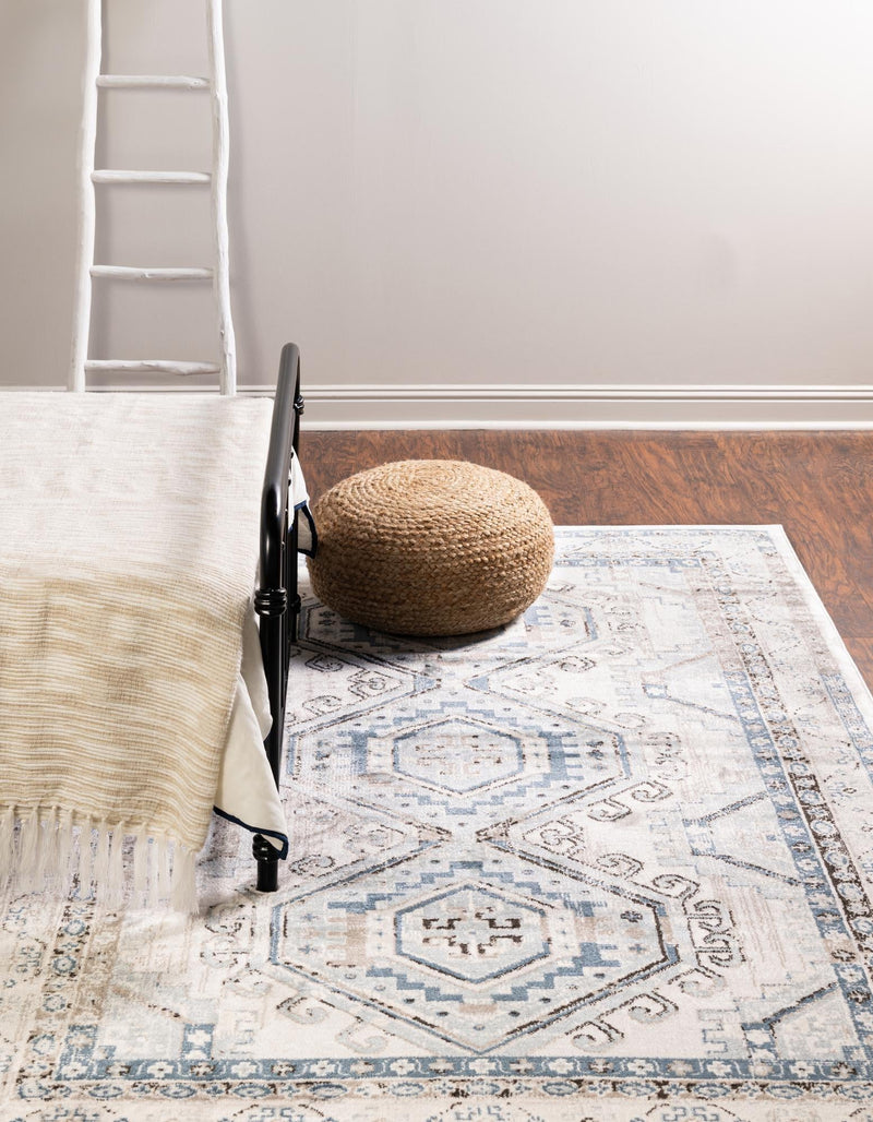 Savannah Elegance Collection Area Rug -  Tybee (Gray Blue) Rectangle Gray Blue  lifestyle 12