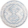 Savannah Elegance Collection Area Rug -  Tybee (Gray Blue) Round Gray Blue  lifestyle 15