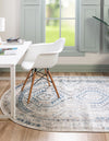 Savannah Elegance Collection Area Rug -  Tybee (Gray Blue) Oval Gray Blue  lifestyle 22