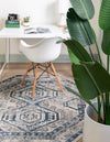 Savannah Elegance Collection Area Rug -  Tybee (Gray Blue) Octagon Gray Blue  lifestyle 28