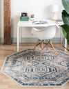 Savannah Elegance Collection Area Rug -  Tybee (Gray Blue) Octagon Gray Blue  lifestyle 32