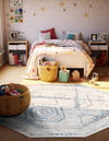 Savannah Elegance Collection Area Rug -  Tybee (Gray Blue) Octagon Gray Blue  lifestyle 37