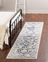 Savannah Elegance Collection Area Rug -  Tybee (Gray Blue) Runner Gray Blue  lifestyle 24