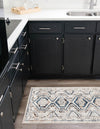 Savannah Elegance Collection Area Rug -  Tybee (Gray Blue) Runner Gray Blue  lifestyle 51
