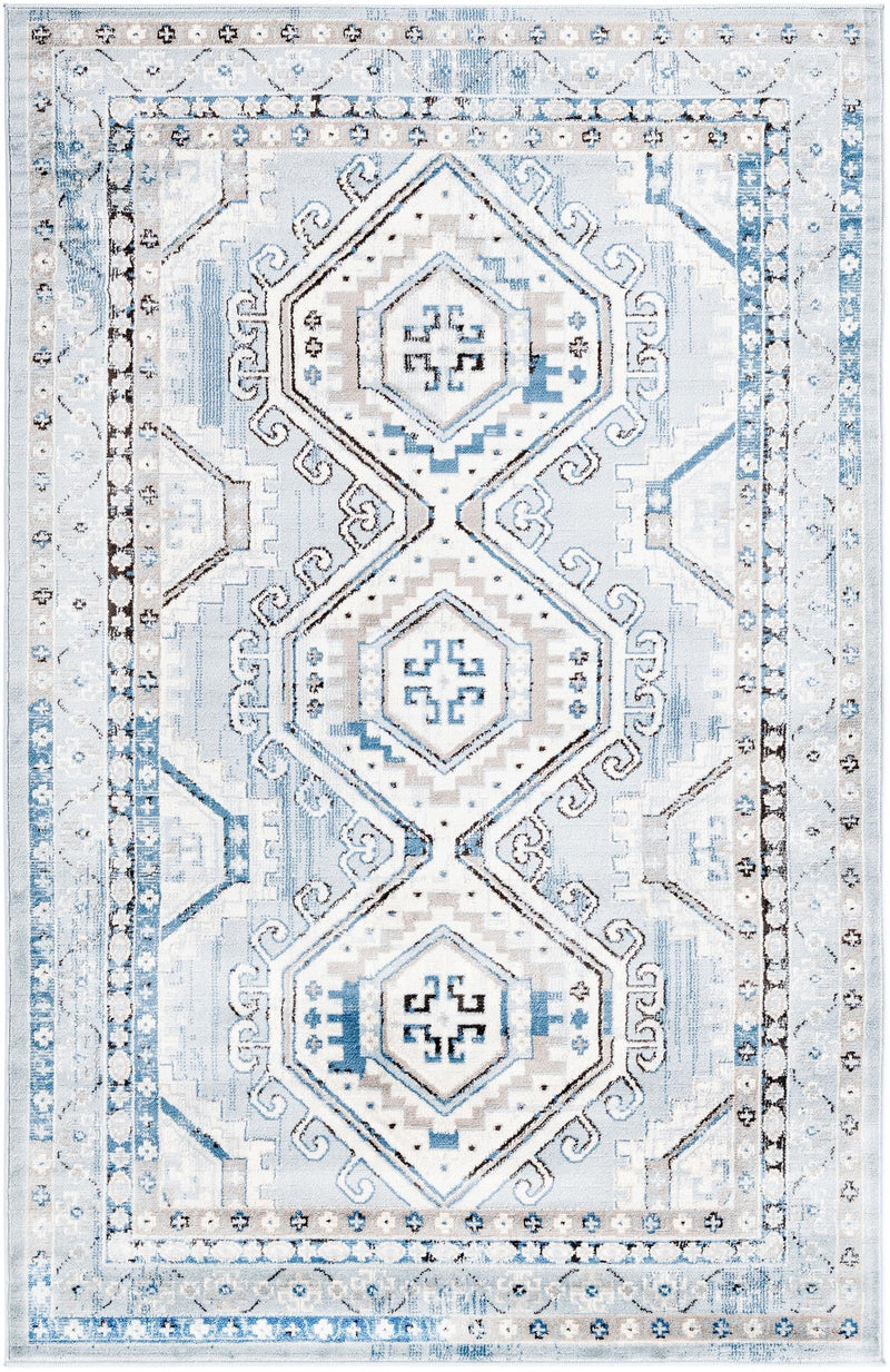Savannah Elegance Collection Area Rug -  Tybee (Aqua Blue) Rectangle Aqua Blue  lifestyle 2