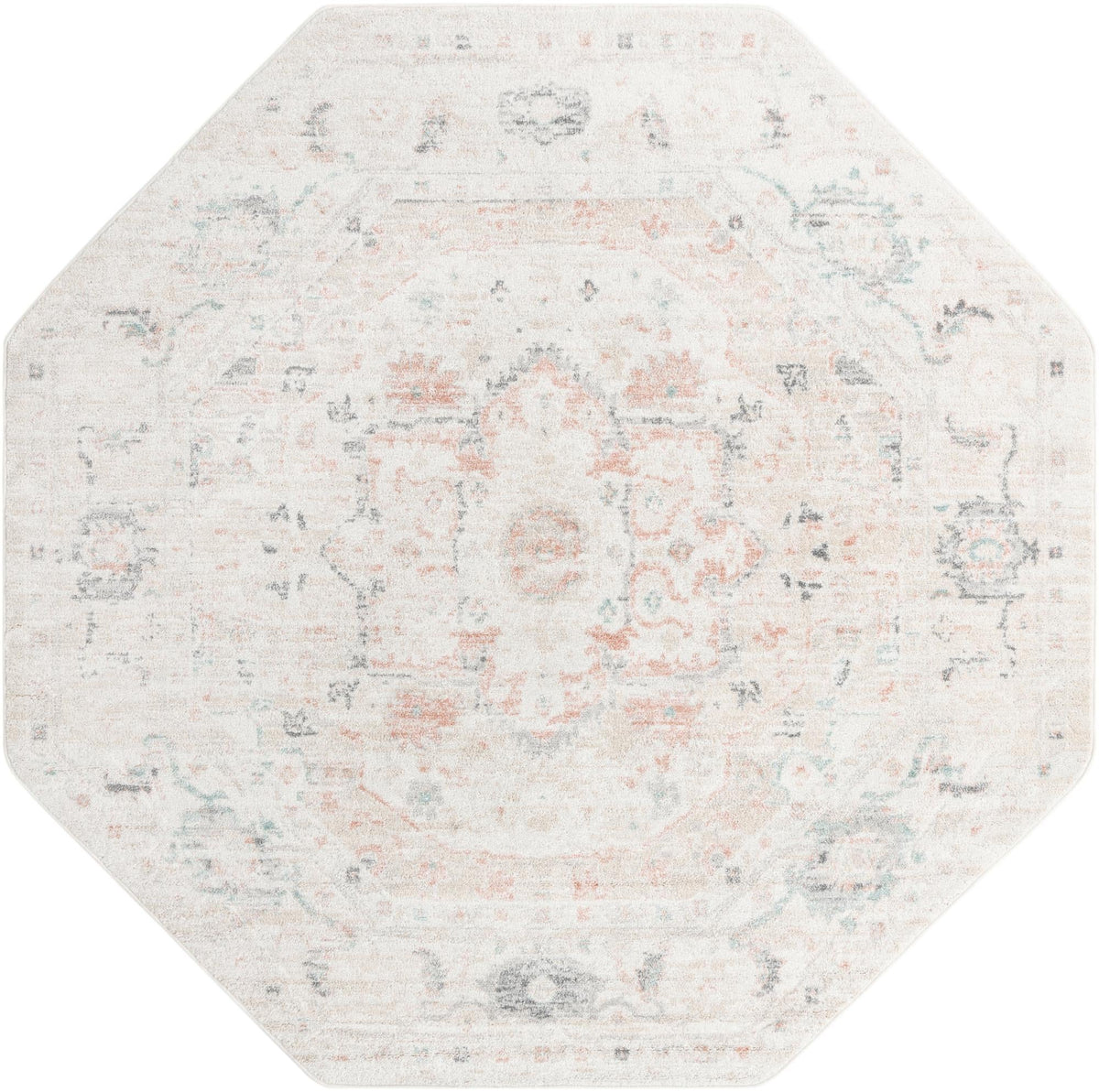 Parisian Elegance Collection Area Rug - Versailles (Ivory) Octagon Ivory  lifestyle 22
