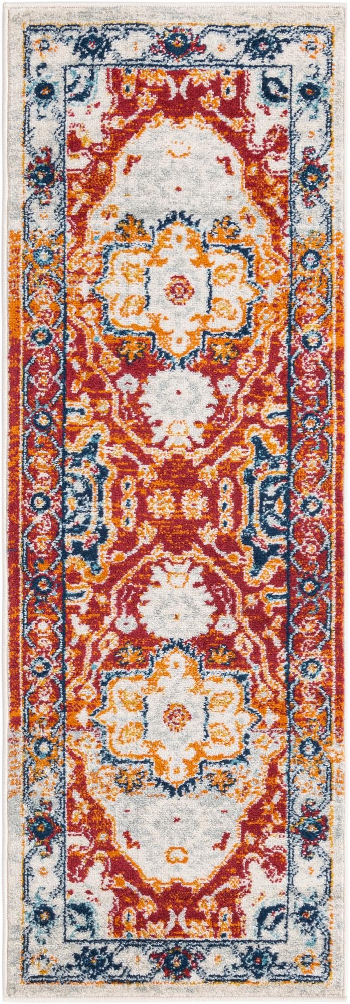 Parisian Elegance Collection Area Rug - Versailles (Rust Red) Runner Rust Red  lifestyle 20