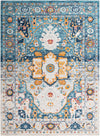 Parisian Elegance Collection Area Rug - Versailles (Teal) Rectangle Teal Main