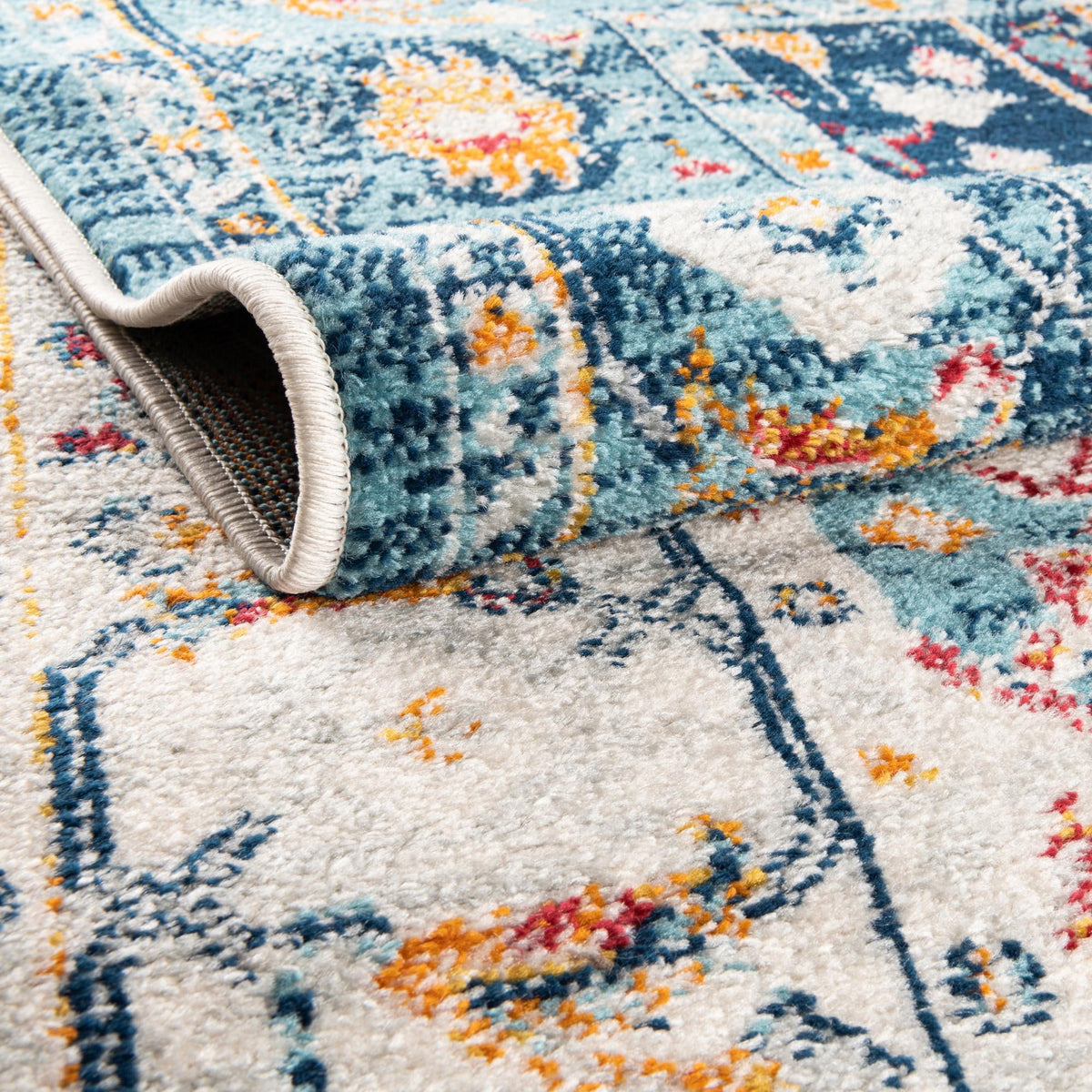 Parisian Elegance Collection Area Rug - Versailles (Teal) Rectangle Teal  lifestyle 5