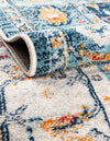 Parisian Elegance Collection Area Rug - Versailles (Teal) Round Teal  lifestyle 34