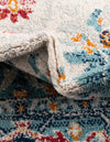 Parisian Elegance Collection Area Rug - Versailles (Teal) Round Teal  lifestyle 44