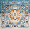 Parisian Elegance Collection Area Rug - Versailles (Teal) Square Teal  lifestyle 12