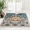 Parisian Elegance Collection Area Rug - Versailles (Teal) Square Teal  lifestyle 54