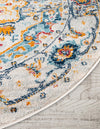 Parisian Elegance Collection Area Rug - Versailles (Teal) Oval Teal  lifestyle 25