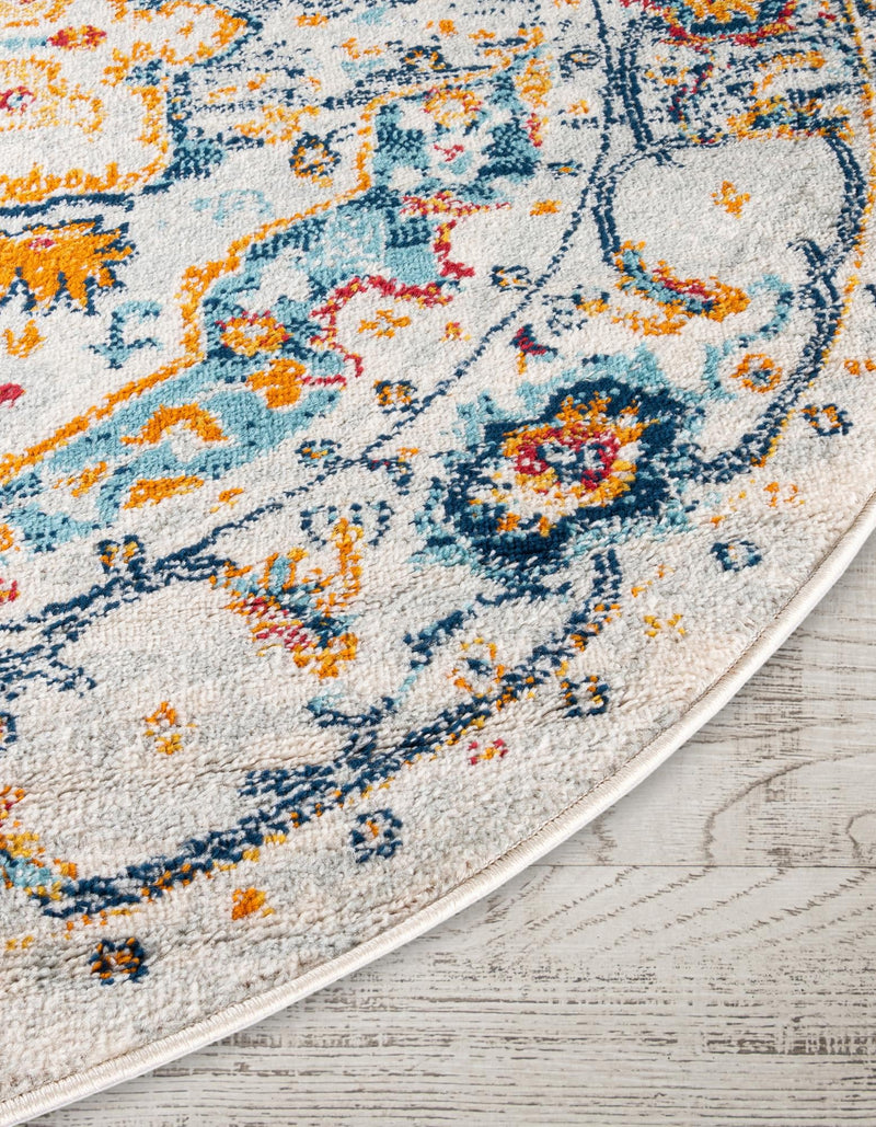 Parisian Elegance Collection Area Rug - Versailles (Teal) Oval Teal  lifestyle 25