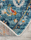 Parisian Elegance Collection Area Rug - Versailles (Teal) Oval Teal  lifestyle 26