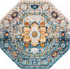 Parisian Elegance Collection Area Rug - Versailles (Teal) Octagon Teal  lifestyle 14