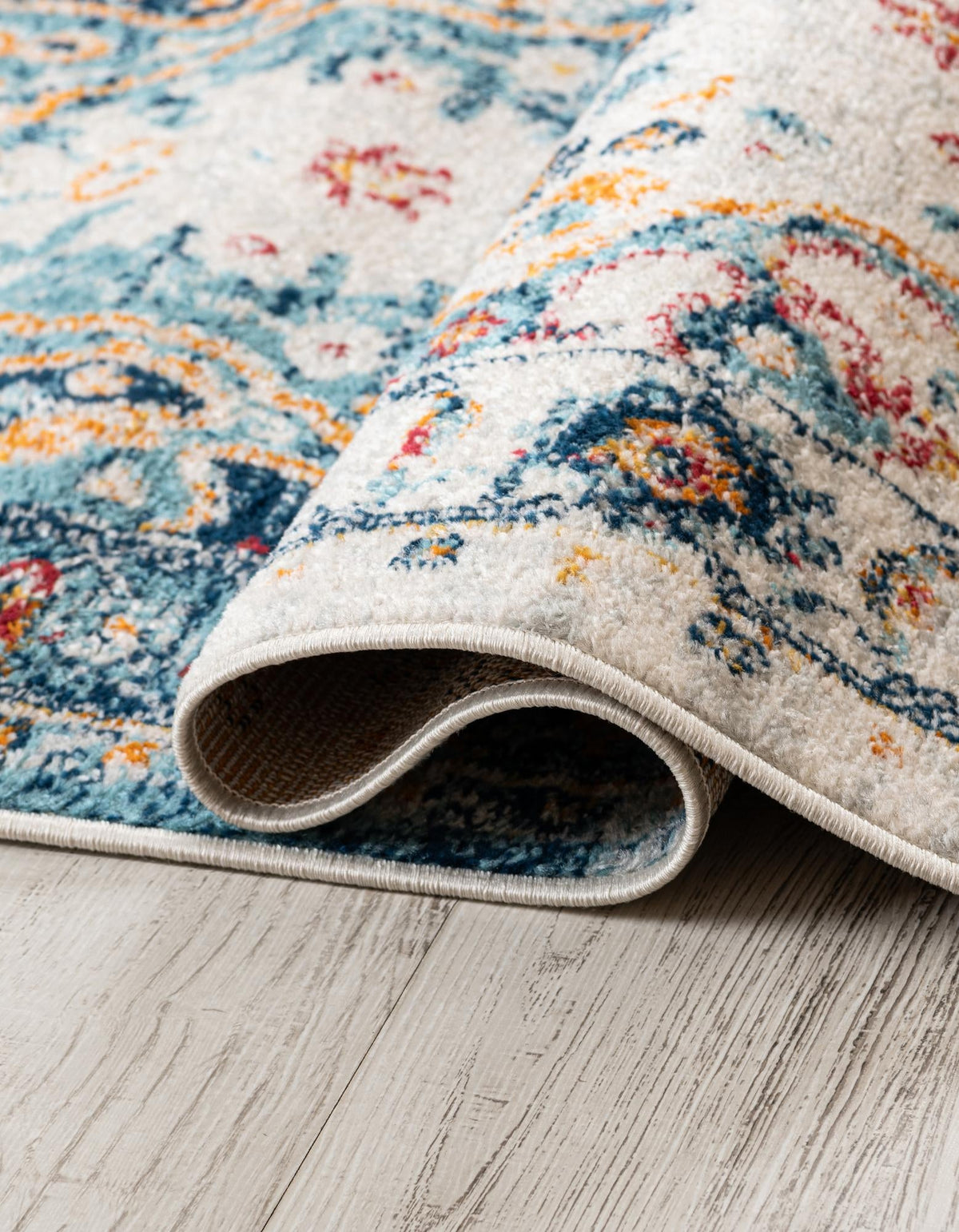 Parisian Elegance Collection Area Rug - Versailles (Teal) Octagon Teal  lifestyle 21