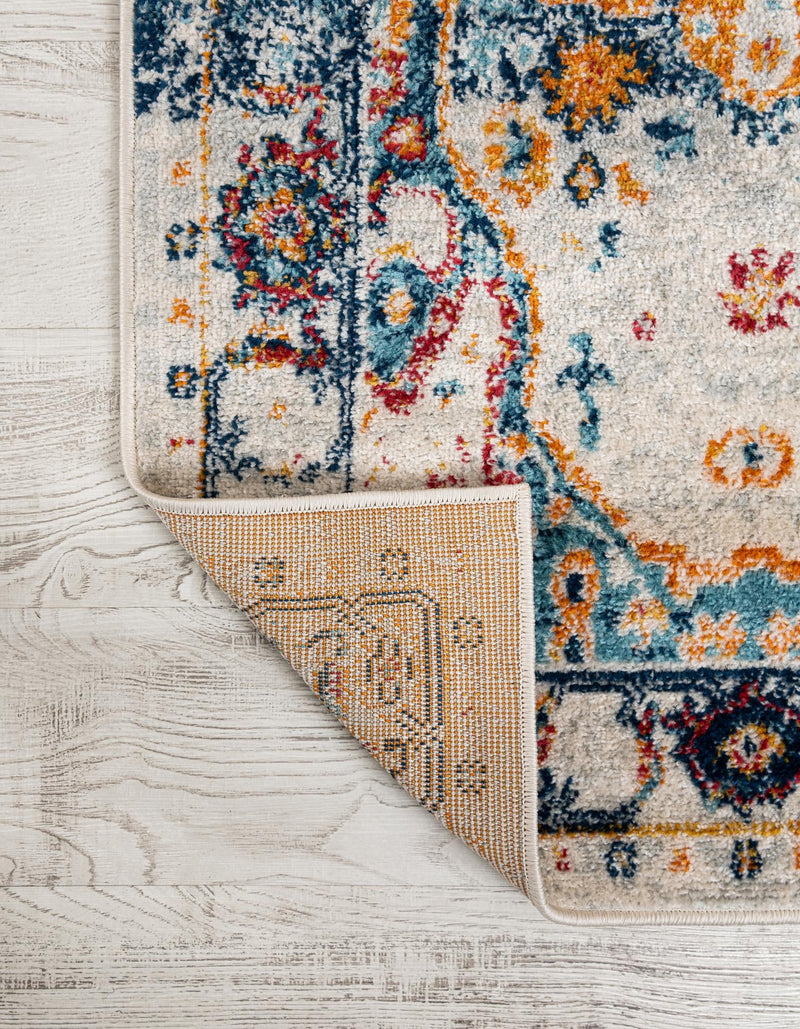 Parisian Elegance Collection Area Rug - Versailles (Teal) Octagon Teal  lifestyle 24