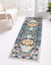 Parisian Elegance Collection Area Rug - Versailles (Teal) Runner Teal  lifestyle 20