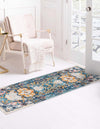 Parisian Elegance Collection Area Rug - Versailles (Teal) Runner Teal  lifestyle 25